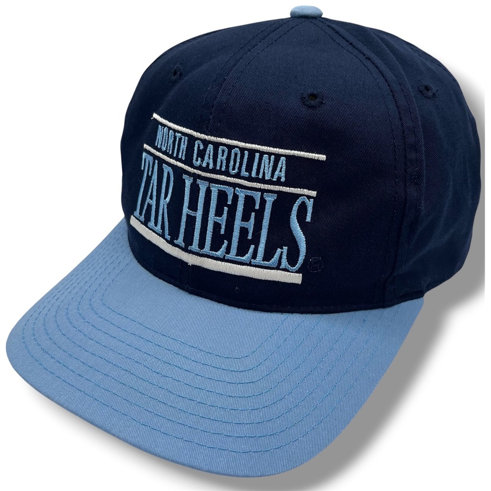 Vintage North Carolina Tar Heels Snapback Hat Navy Carolina Blue UNC NCAA Cap